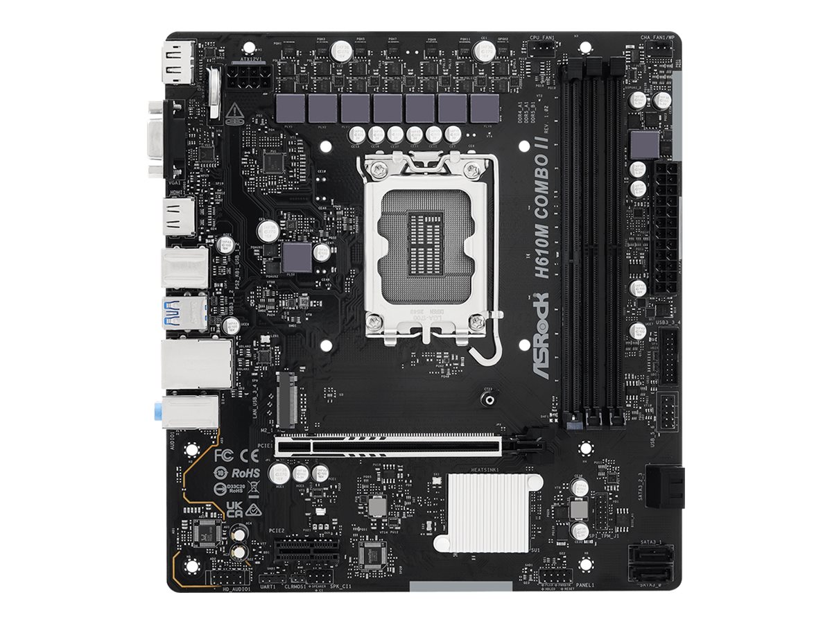 ASRock MB ASRock Intel 1700 H610M-Combo II - ATX - DDR4