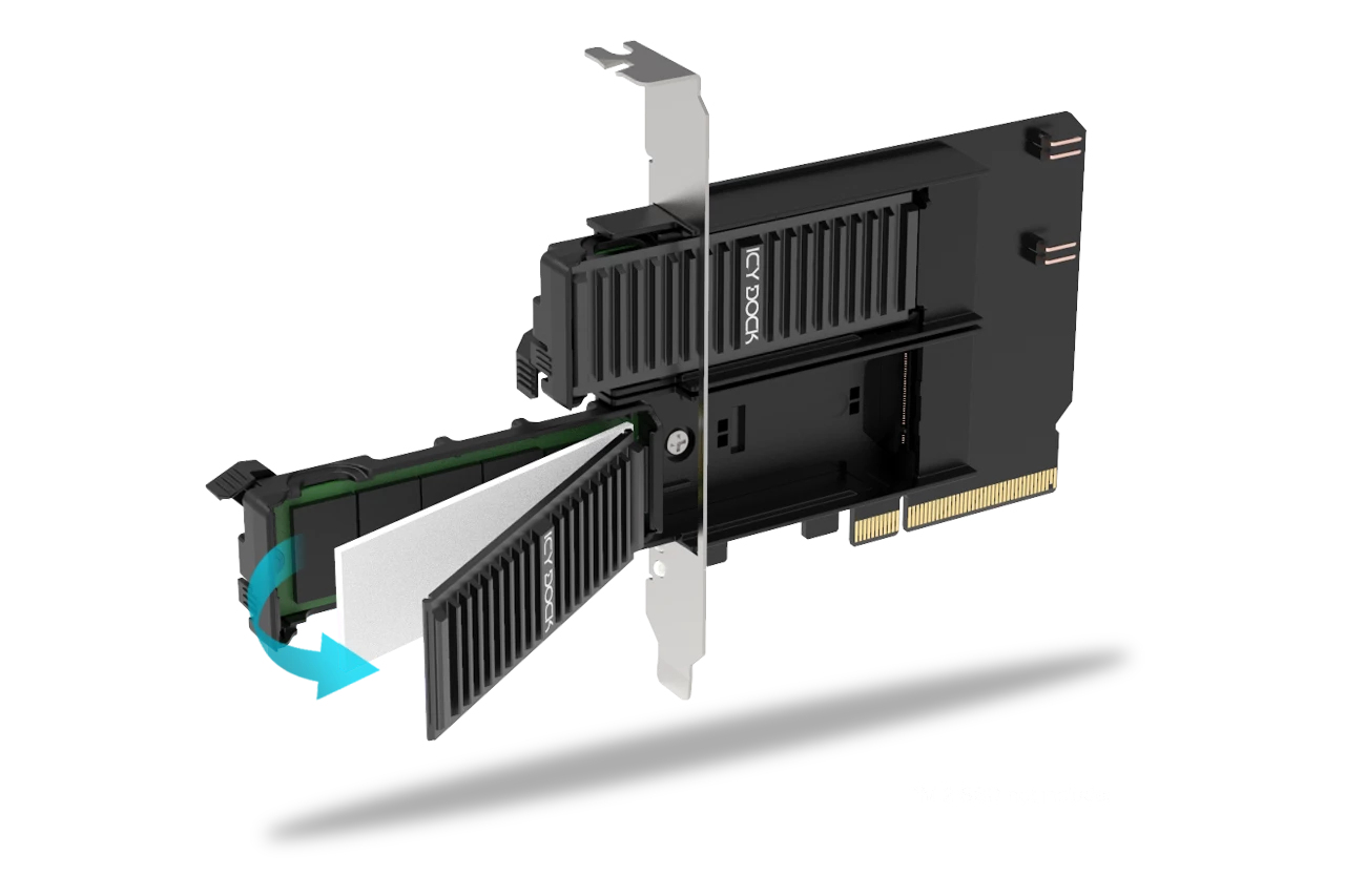 Icy Dock ExpressSlot Core MB312M4P-B 2-Bay M.2 NVMe SSD