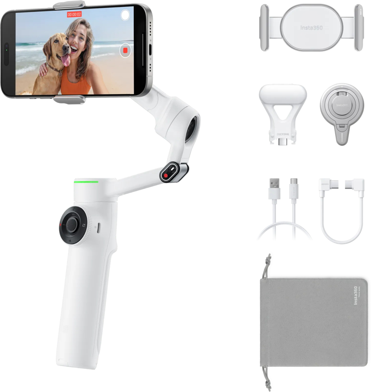 Insta360 Flow 2 Pro Creator Bundle white