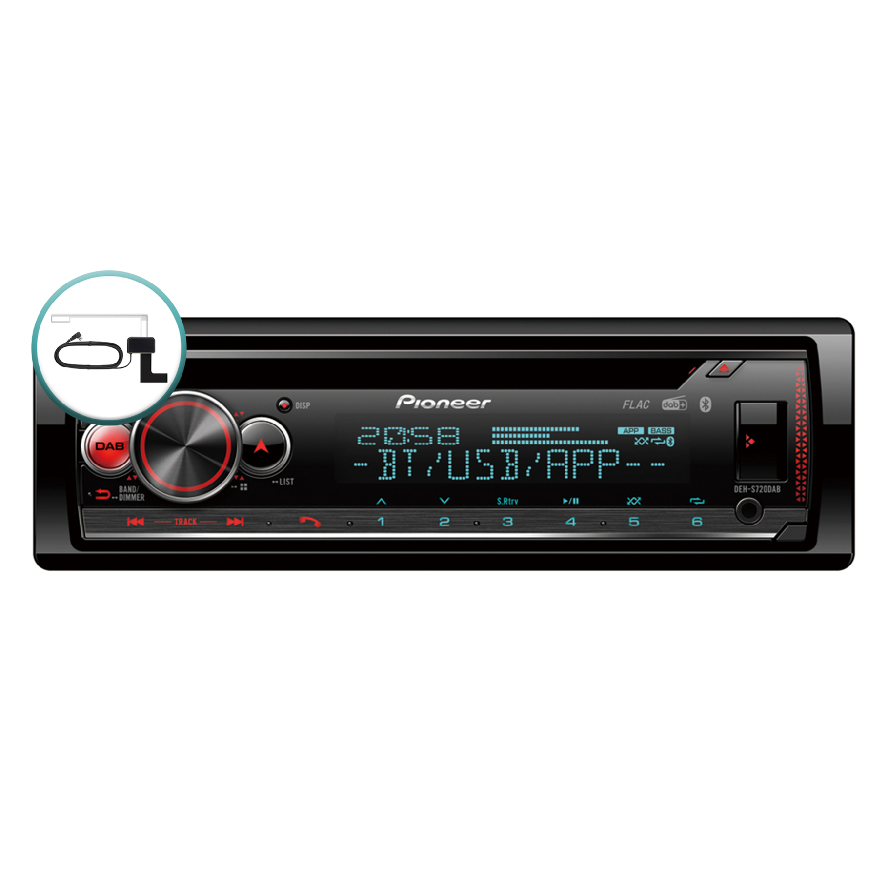 Pioneer DEH-S720DABAN 1-DIN 200W CD Receiver