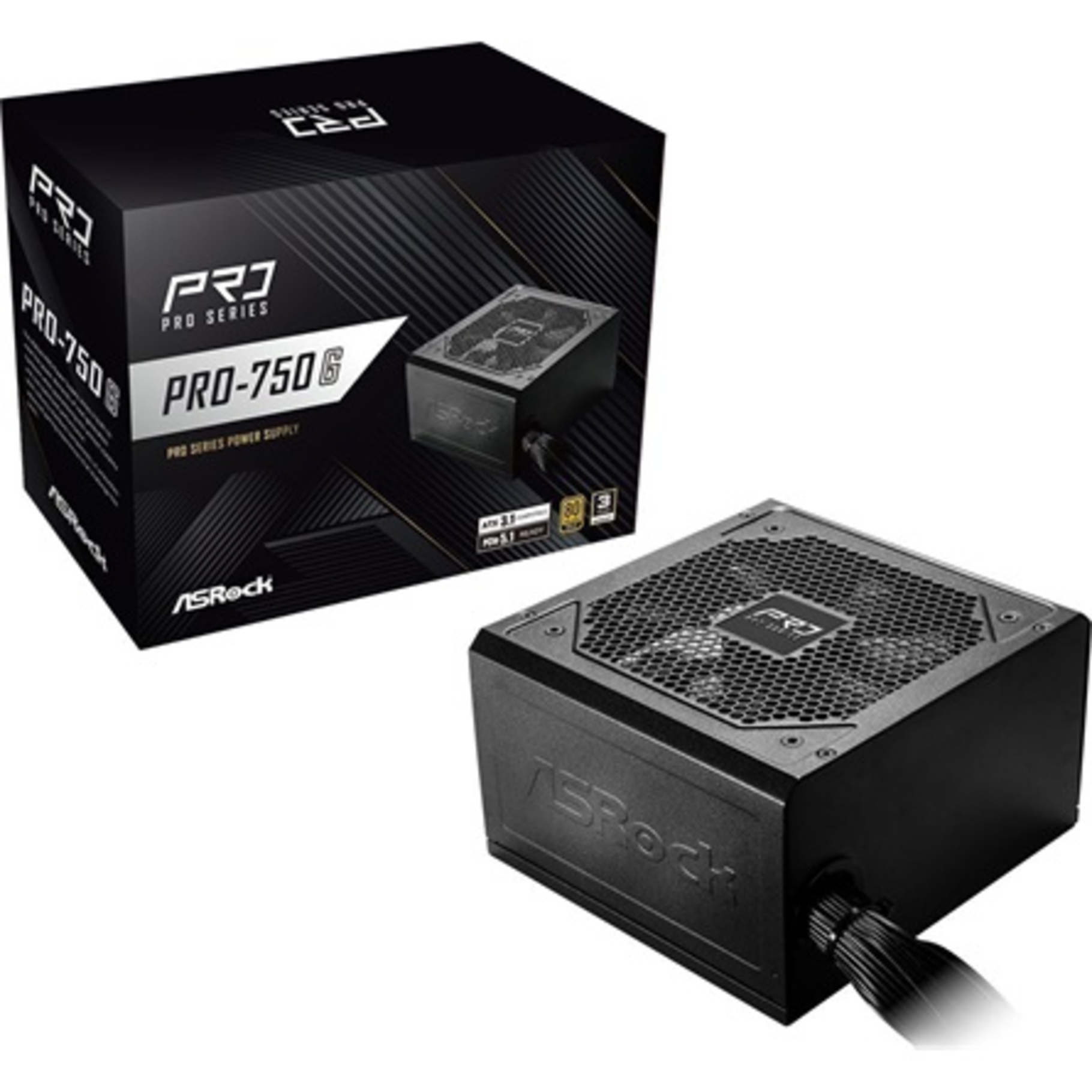 ASRock PRO 80 PLUS Gold Power Supply - Power Supply - 750 W