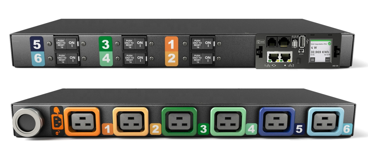 Vertiv Geist Rack PDU Monitored Unit Level EC 1U input IEC 60309 230/400V