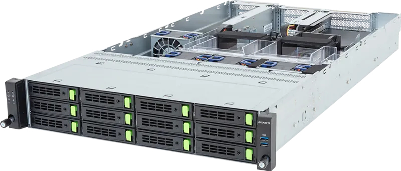 Gigabyte 2HE Server R263-ZG0-AAL2 AMD EPYC GPU