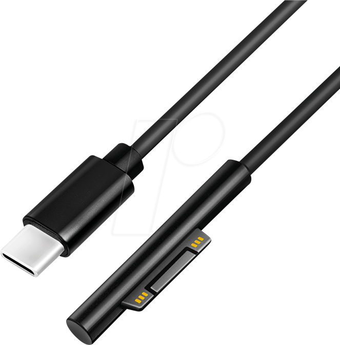 LogiLink Kabel USB-C/M3.2->Surface/m 90° Black - Cable - Digital
