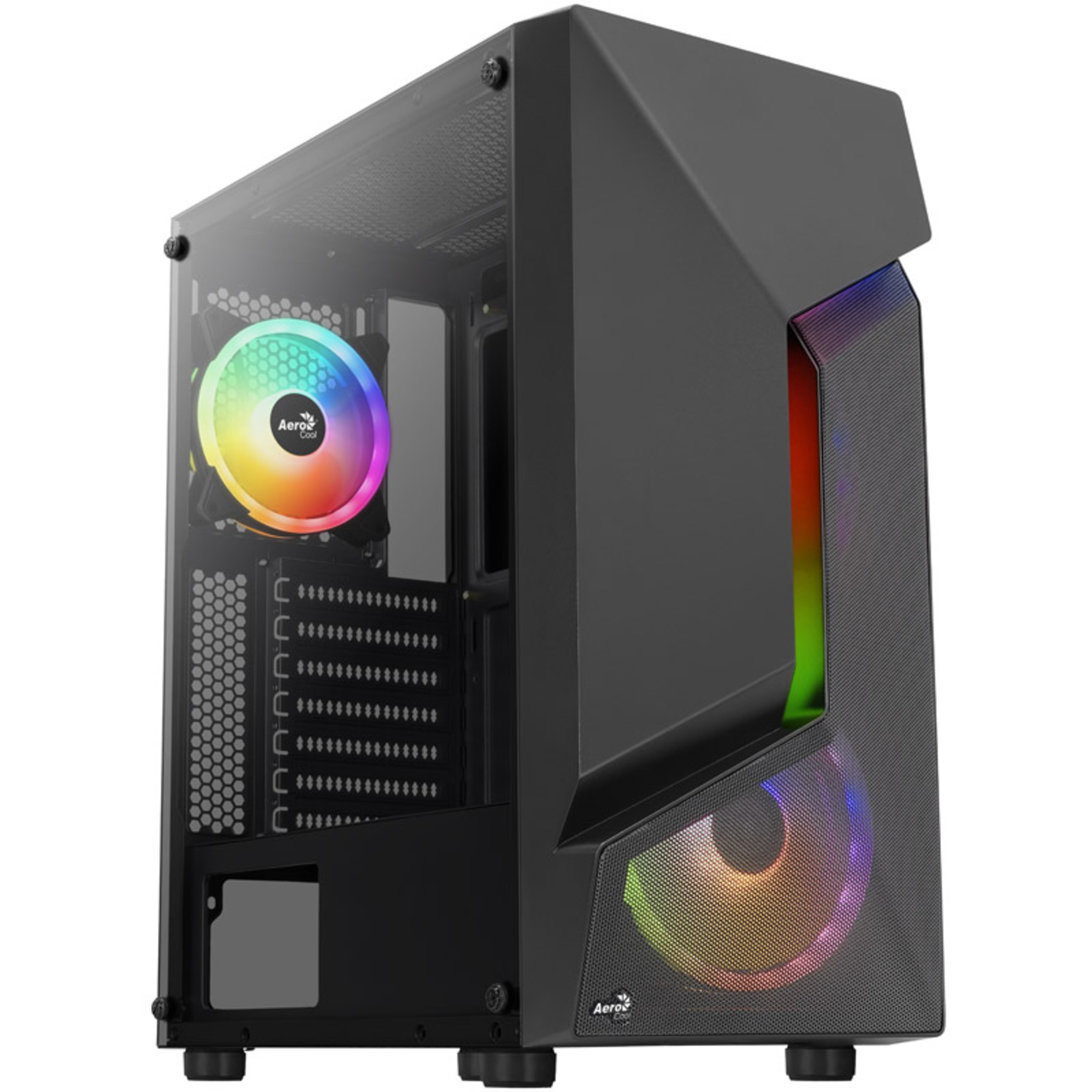 AEROCOOL Scape-G-BK-v2 Midi-Tower Tempered Glass FRGB
