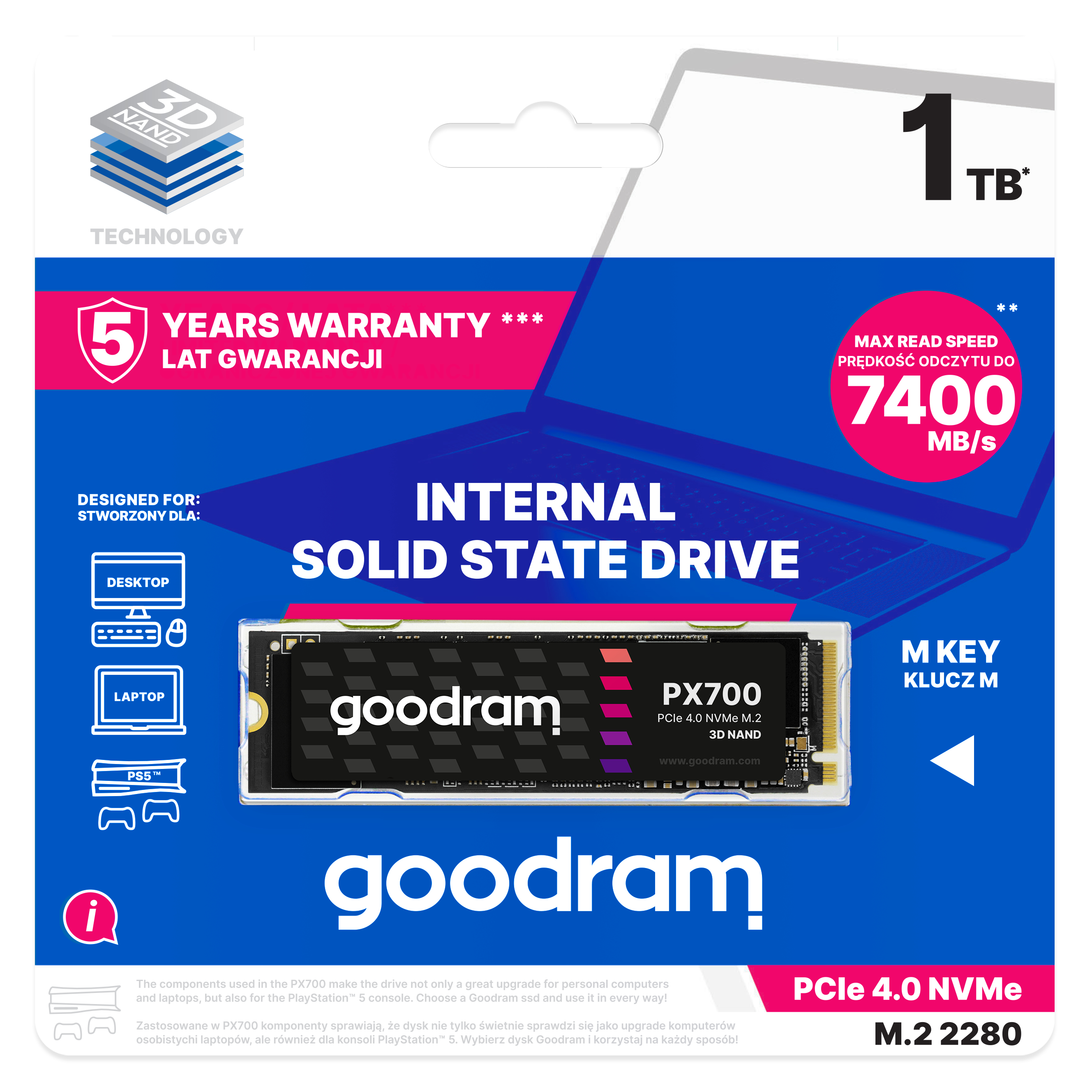 GoodRam DISCO DURO M2 SSD 1TB GOODRAM PX700