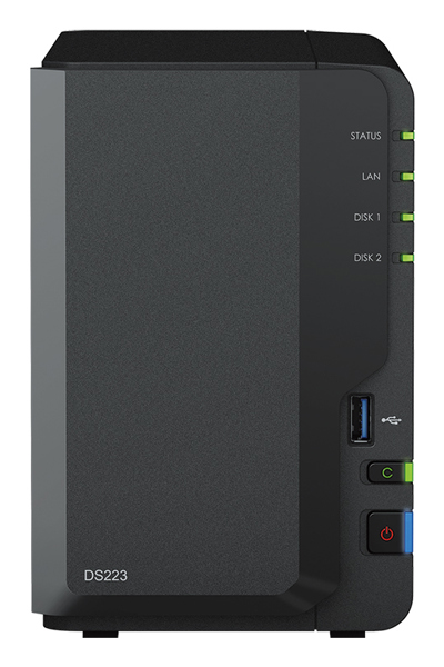 SYNOLOGY DISKSTATION DS223 2 BAY NAS SERVER - DS223 & WD80EFPX