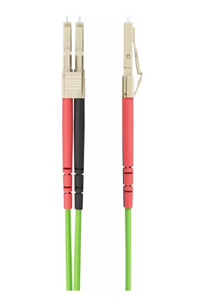 StarTech.com 25m (82ft) LC to LC (UPC) OM5 Multimode Fiber Optic Cable, 50/125µm Duplex LOMMF Zipcord, VCSEL, 40G/100G, Bend Insensitive, Low Insertion Loss, LSZH Fiber Patch Cord - LCLCL-25M-OM5-FIBER