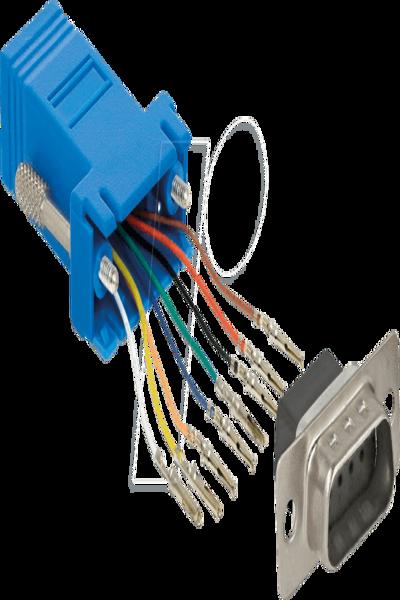 Delock Adapter Sub-D 9-polig hane till RJ45 hona monteringskit - 66167