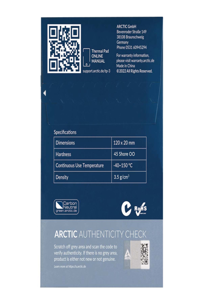 Arctic TP-3 termisk kudde blå 4-pack - ACTPD00056A