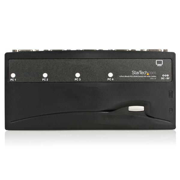 4 Port VGA / PS/2 KVM Switch - PS/2 KVM switch incl. cable - 4 Port Desktop KVM switch 1x PS/2 and 4x VGA - SV411K