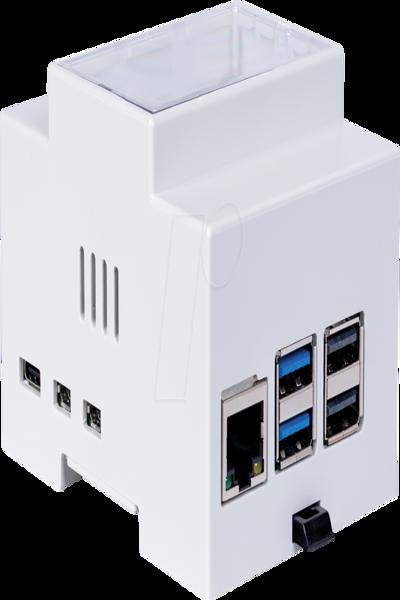 Raspberry Pi RB-CaseP5-07 SBC-GehÃ¤use zur Hutschienenmontage Grau - RB-CASEP5-07