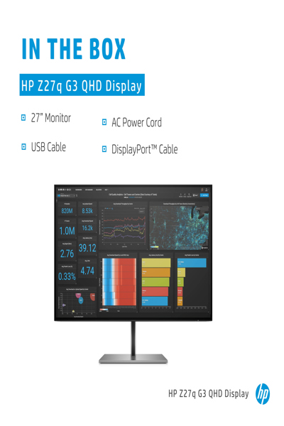 HP Z27q G3 QHD - 68.6 cm (27") - 2566 x 1440 pixels - Quad HD - LED - 5 ms - Silver - 1C4Z7AA