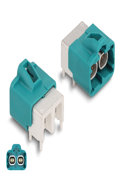 Delock HDMTD double fiche coudée pour PCB, HDMTD, Bleu, Argent, Coudé, Plastique, Laiton, 100 ?