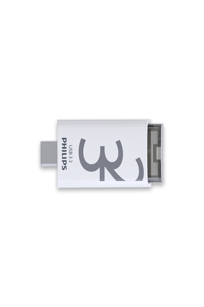 Philips Click 32GB USB Type-C 3.2 Gen 1 120MB/s Cap Transparent - FM32FD175B/00