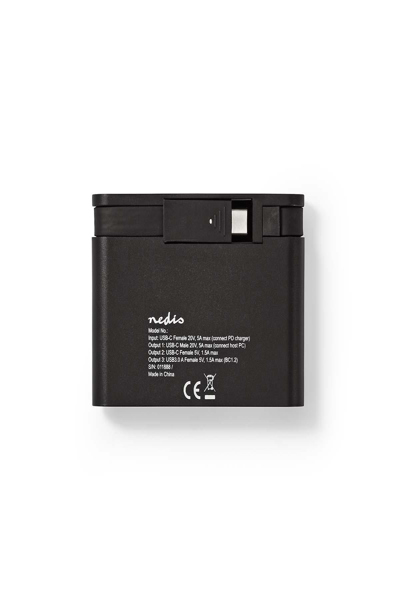 Nedis TCARF220BK - USB 3.2 Gen 1 (3.1 Gen 1) Type-C - Black - USB Type-C - Metal - Plastic - 1 pc(s)
