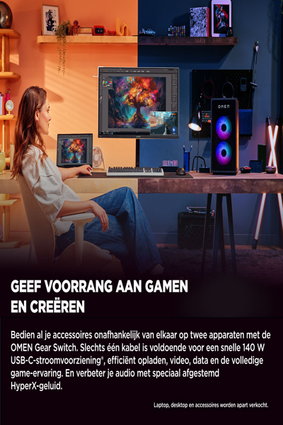 HP OMEN Transcend 32 UHD OLED Gaming Monitor: 32-inch 4K OLED gaming monitor. - 9R181AA#ABB