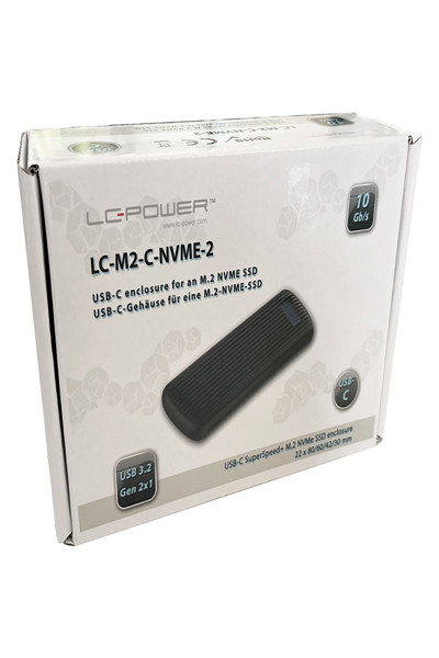 LC-M2-C-NVME-2: M.2 SSD Enclosure, USB 3.1 - LC-M2-C-NVME-2