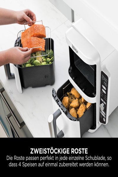 SharkNinja Ninja DoubleStack SL400EUWH - Hot air fryer - SL400EUWH