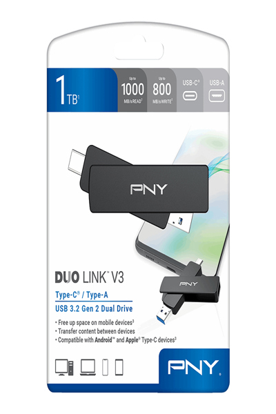 PNY USB FLASH 1 TB OTG DUO LINK V3 - P-FDI1TBDULNK3TYC-GE
