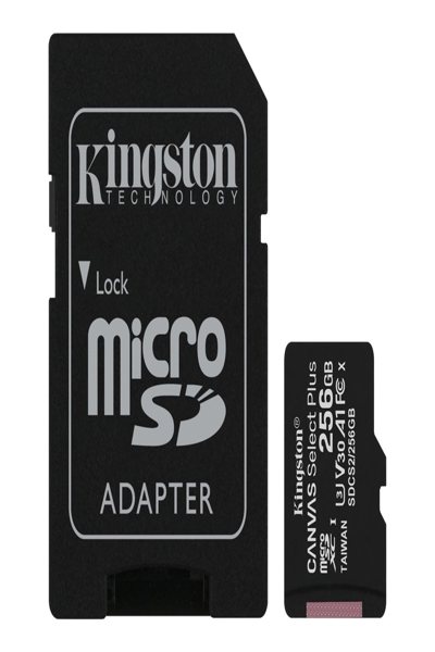 Canvas Select Plus microSDXC 256GB - Kingston UHS-I 100MB/s