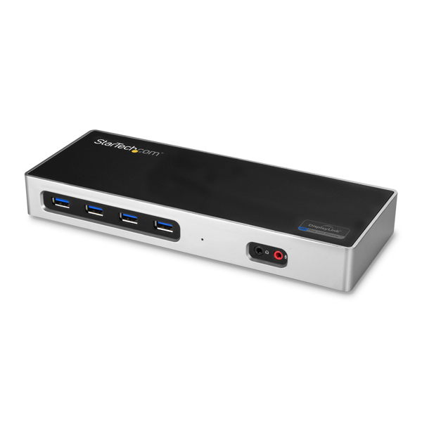 StarTech Dual-4K Docking Station with 6 x USB 3.0 Ports - Wired - USB 3.2 Gen 1 (3.1 Gen 1) Type-C - 3.5 mm - 10,100,1000 Mbit/s - IEEE 802.3,IEEE 802.3ab,IEEE 802.3u - Black - Silver - DK30A2DH