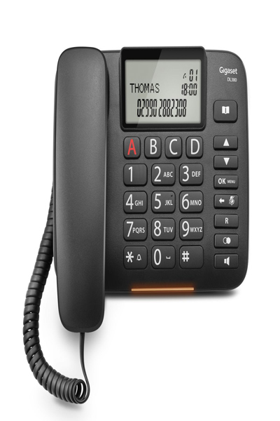Gigaset DL380 Corded Phone Large Keys/Display - S30350-S217-C101