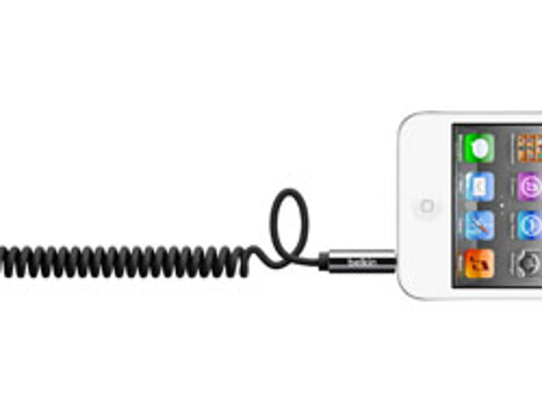 MIXIT spiralkabel - ljudkabel - stereo minijackplugg (M) ( AV10126CW06-BLK ) - AV10126CW06-BLK