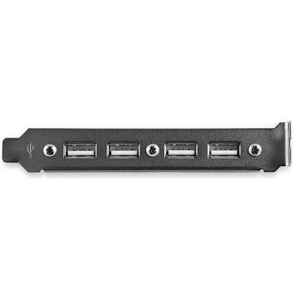 4 port USB 2.0 socket slot plate adapter with 2x 10-pin mainboard header - USB console - USB (W) (USBPLATE4) - USBPLATE4