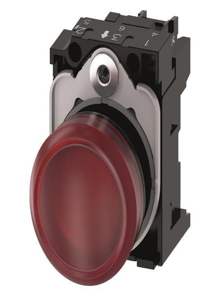 Siemens 3SU1102-6AA2 Indicator Light Red