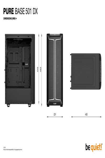 Be Quiet! Geh Pure Base 501 DX Black - Mini tower - ATX - BGW76
