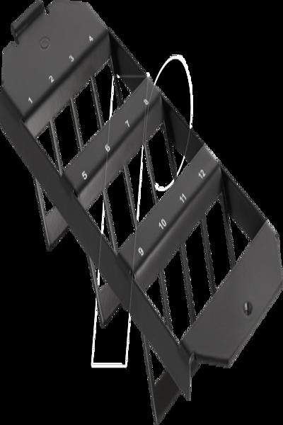 Delock Keystone Mounting 12 Port for floor tank, Metal, Black - 88063