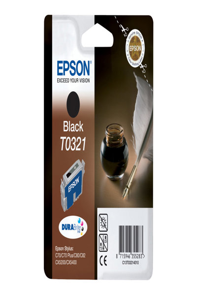 Encre pigmentée Epson Quill Singlepack Black T0321 DURABrite Ink - 1 pièce