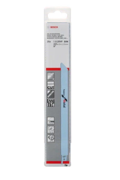 Bosch 2 608 657 556 - Sabre saw blade - Plastic - Profile - Sheet metal (medium-thick) - Sheet metal (thick) - Bimetal - Blue - 17.5 cm - 10/14