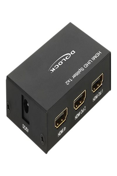Delock HDMI UHD-splitter 1 x HDMI-ingång > 2 x HDMI-utgång 4K - 18682