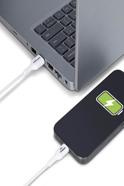 StarTech.com 1m vit USB-A till USB-C laddningskabel - USB2AC1MNCWHE