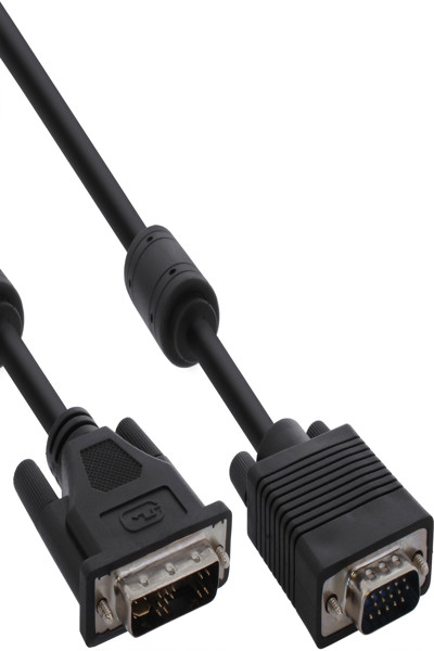 Câble DVI-A en ligne 12+5 mâle / 15 broches HD mâle VGA 2 m