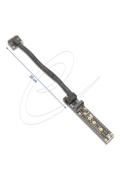 Adaptateur Delock Mini PCIe St> m.2 Key m Bu avec câble 20 cm