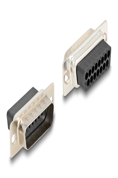 Delock Nätverksadapter - 15-stifts D-Sub (DB-15) (hona) skruvbar till RJ-45 (hona) - 67111