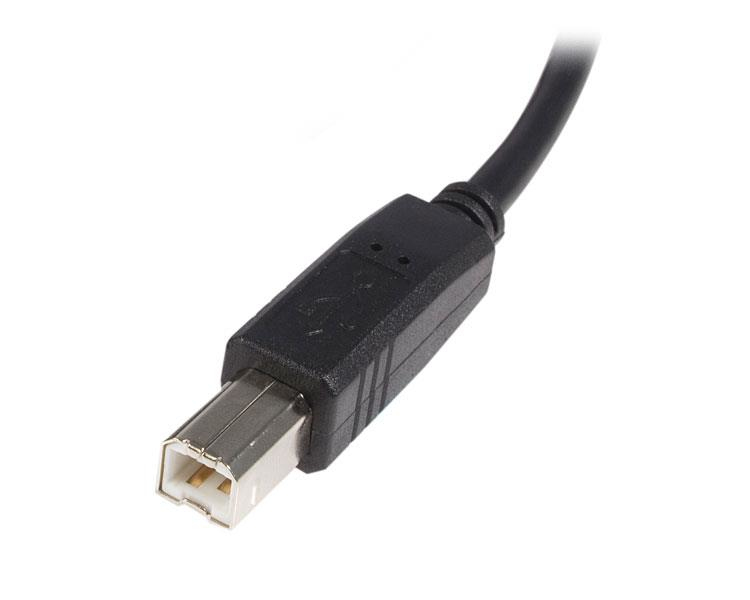 StarTech USB2.0 A to B Cable - Male/Male - USB Cable - USB Type A, 4-pin (M) - USB Type B, 4-pin (M) - 1.0m (USB/USB2.0) - Black (USB2HAB1M) - USB2HAB1M