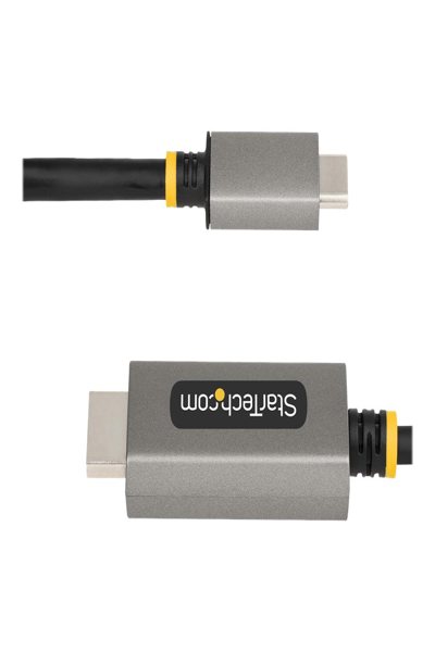 StarTech.com 6ft (2m) USB-C to HDMI Adapter Cable, 8K 60Hz, 4K 144Hz, HDR10, USB Type-C to HDMI 2.1 Video Converter Cable, USB-C DP Alt Mode/USB4/Thunderbolt 3/4 Compatible - 135B-USBC-HDMI212M