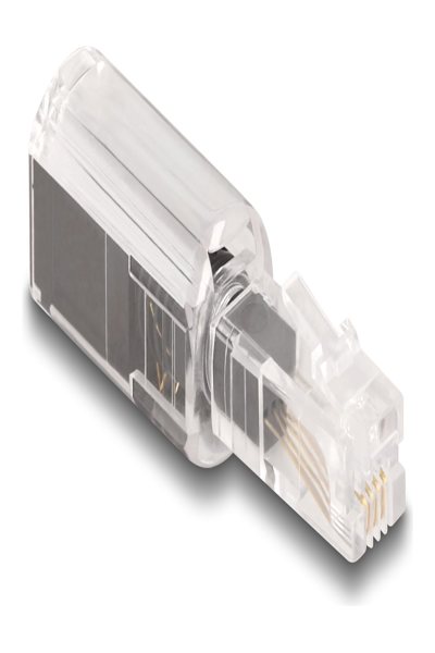 Delock Phone adaptor - RJ-10 (M) to RJ-10 (F) rotating - 88168