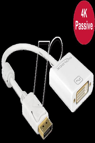 Delock DisplayPort-adapter - DisplayPort (hane) till DVI-I (hona) - 62602