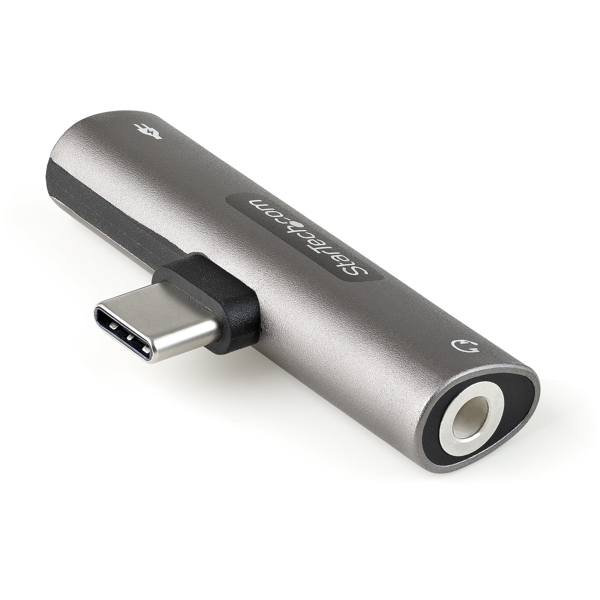USB C Audio & Charge Adapter, USB-C Audio Adapter w/ 3.5mm TRRS Headphone/Headset Jack and 60W USB Type-C Power Delivery Pass-through Cha - CDP235APDM