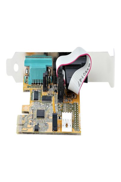 StarTech.com 2-Port PCI Express Serial Card, Dual Port PCIe to RS232 (DB9) Serial Interface Card, 16C1050 UART, Standard or Low Profile Brackets, COM Retention, For Windows & Linux - 21050-PC-SERIAL-CARD
