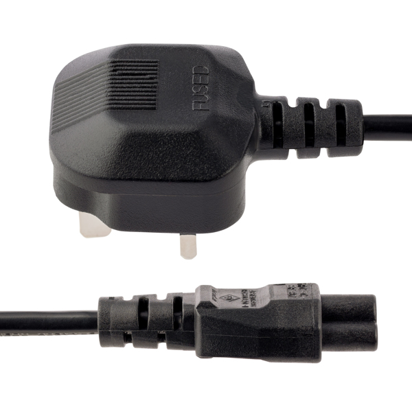 StarTech 2m Laptop Power Cord 3 Slot UK BS-1363 C5 - PXTNB3SUK2M