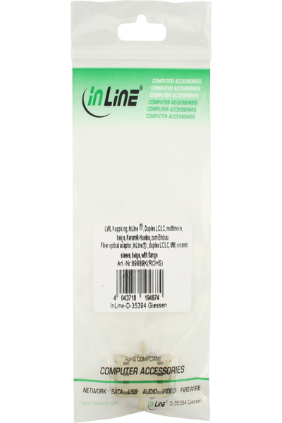 Adaptateur fibre optique en ligne Duplex LC/LC MM Bride
