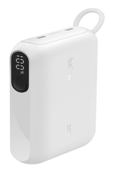Belkin BoostCharge - Power Bank - with Display - 10000 mAh - 20 Watt - PD - Fast Charge - 2 - BPB027HQWH