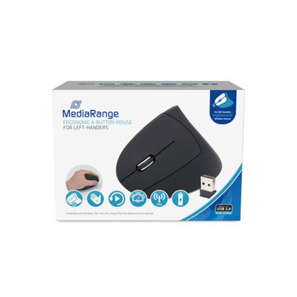 MEDIARANGE MROS233 mus vänsterhänt RF trådlös - MROS233