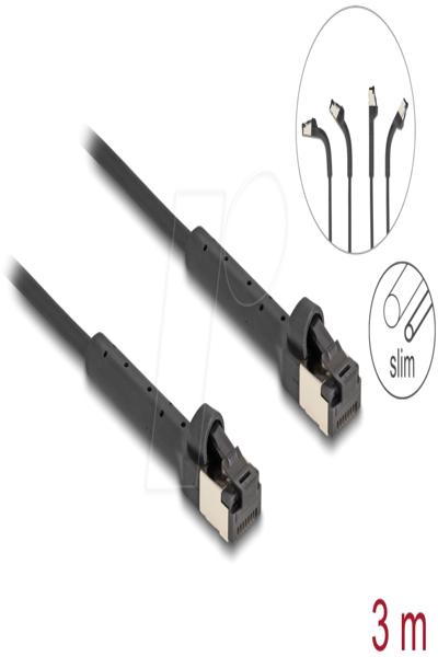 Delock Patch cable - RJ-45 (M) angled up to 60° to RJ-45 (M) angled up to 60° - 80936